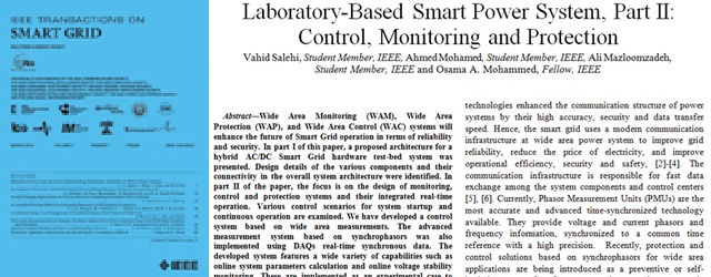 Laboratory-Based Smart Power System, Part II: Control, Monitoring and Protection