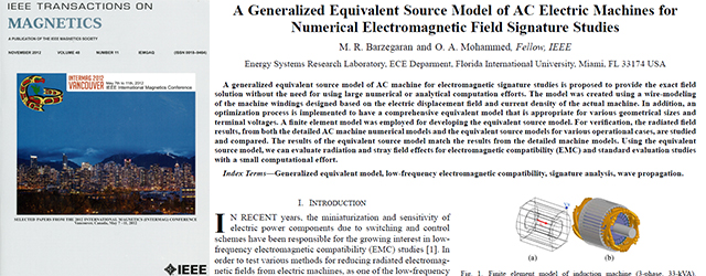 A Generalized Equivalent Source Model of AC Electric Machines for Numerical Electromagnetic Field Signature Studies
