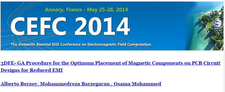 3DFE- GA Procedure for the Optimum Placement of Magnetic Components on PCB Circuit Designs for Reduced EMI