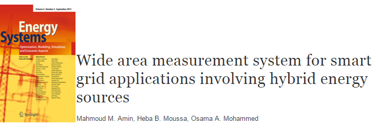 Wide Area Measurement System for Smart Grid Applications Involving Hybrid Energy Sources