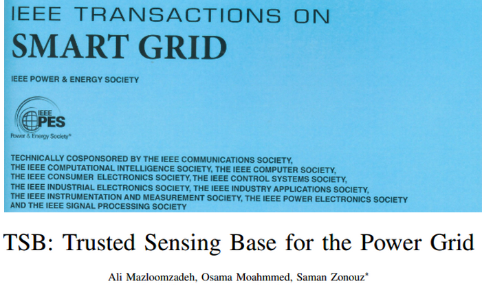 TSB: Trusted sensing base for Power Infrastructures