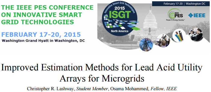 Improved Estimation Methods for Lead Acid Utility Arrays for Microgrids