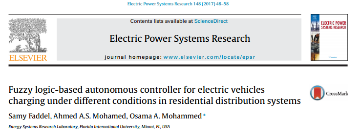 Fuzzy logic-based autonomous controller for electric vehicles charging under different conditions in residential distribution systems