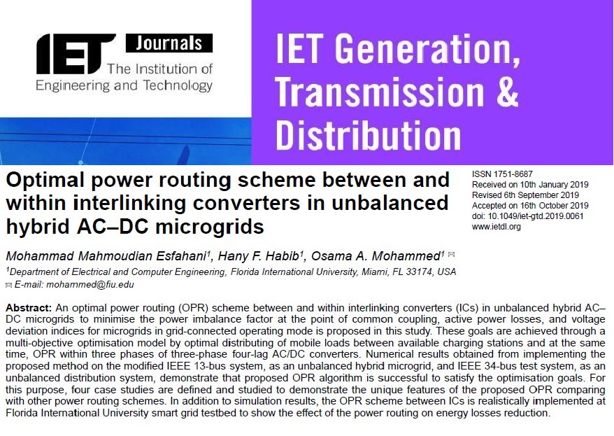 Optimal power routing scheme between and within interlinking converters in unbalanced hybrid AC–DC microgrids